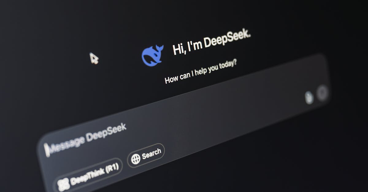 Photo by Matheus Bertelli Close-up of a laptop displaying an AI interface with a chatbot prompt in dark mode.