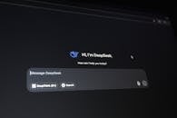 AI Interface on Dark Screen Display