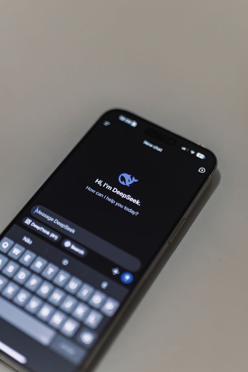 A person smiling at their phone screen with a glowing lightbulb icon reflecting in their eyes