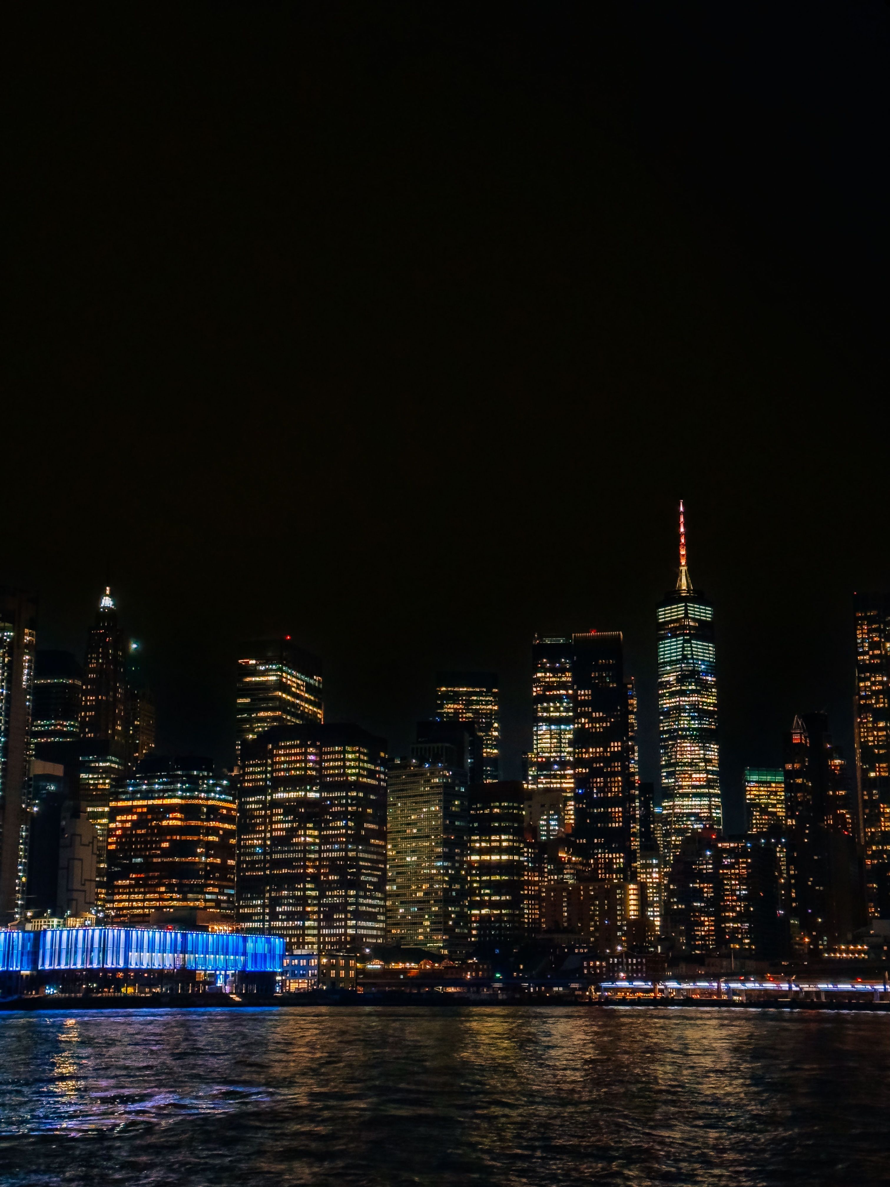 New York City Skyline at Night · Free Stock Photo
