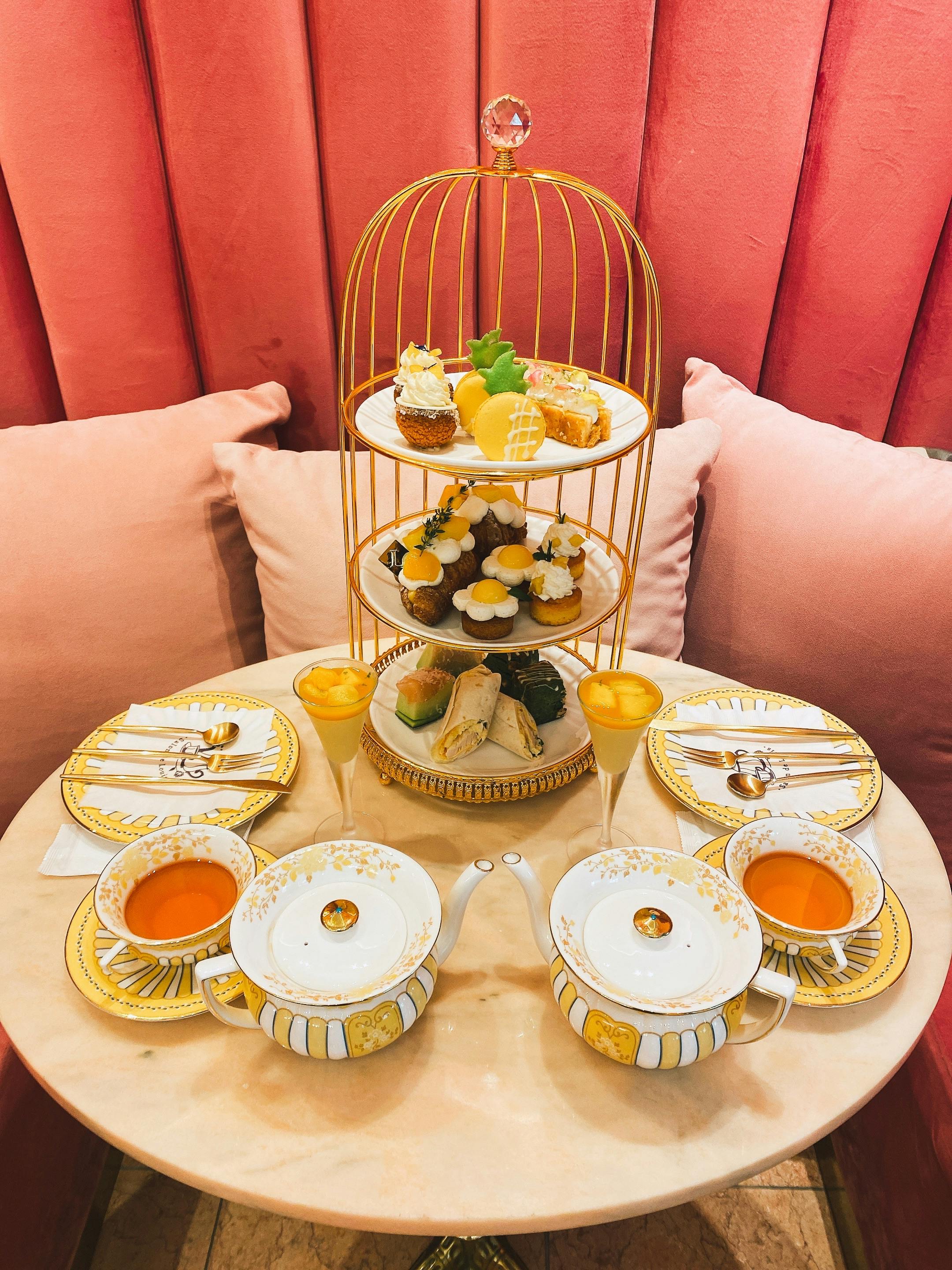 Peranakan-inspired afternoon tea pastries featuring local Singapore flavours including nyonya and chilli crab elements