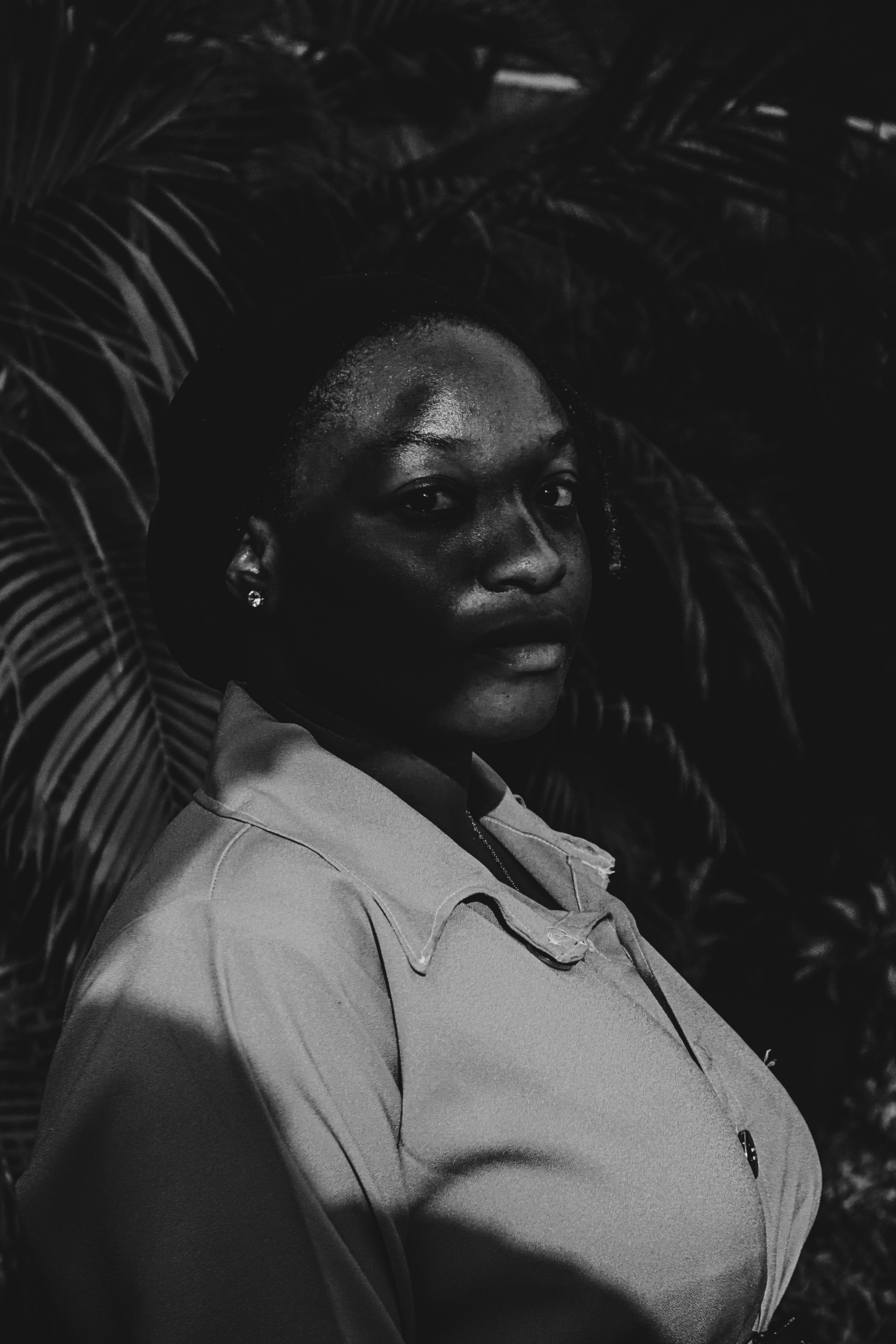Moody Black and White Portrait of a Woman · Free Stock Photo