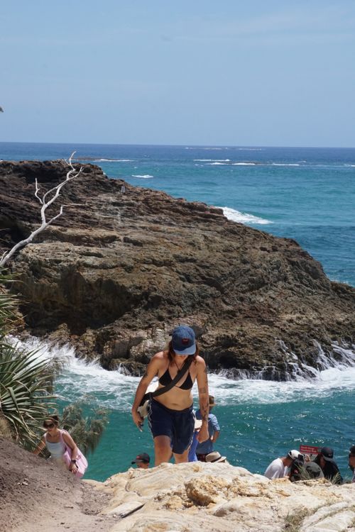 Free Girl on rocky cliffs Stock Photo