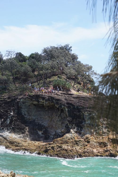 Free Crowd on rocky cliffs Stock Photo
