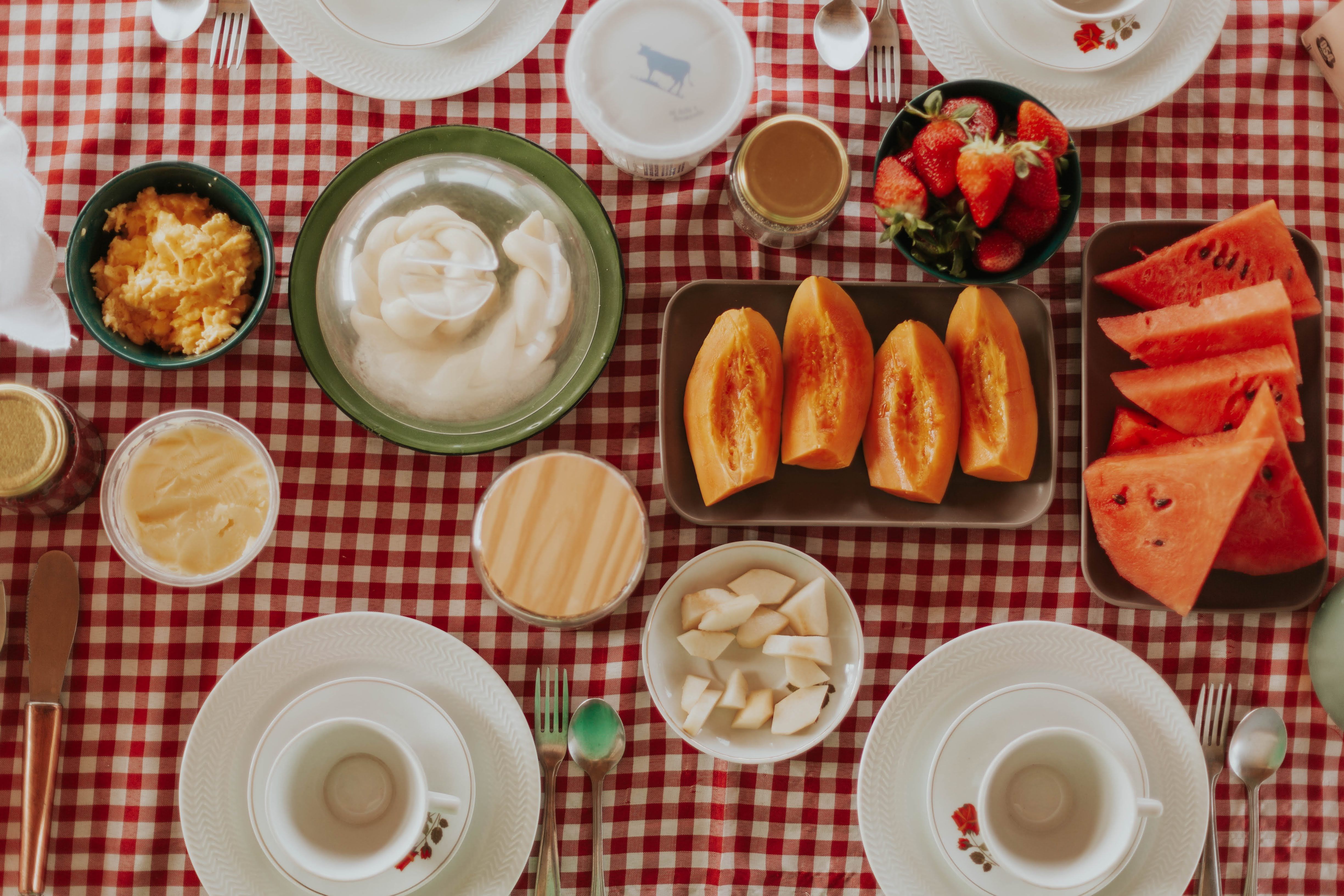 Colorful Breakfast Table with Fresh Fruits · Free Stock Photo