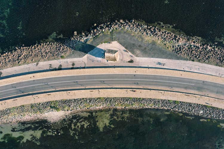 Birds Eye View Of A Road In Bulgaria