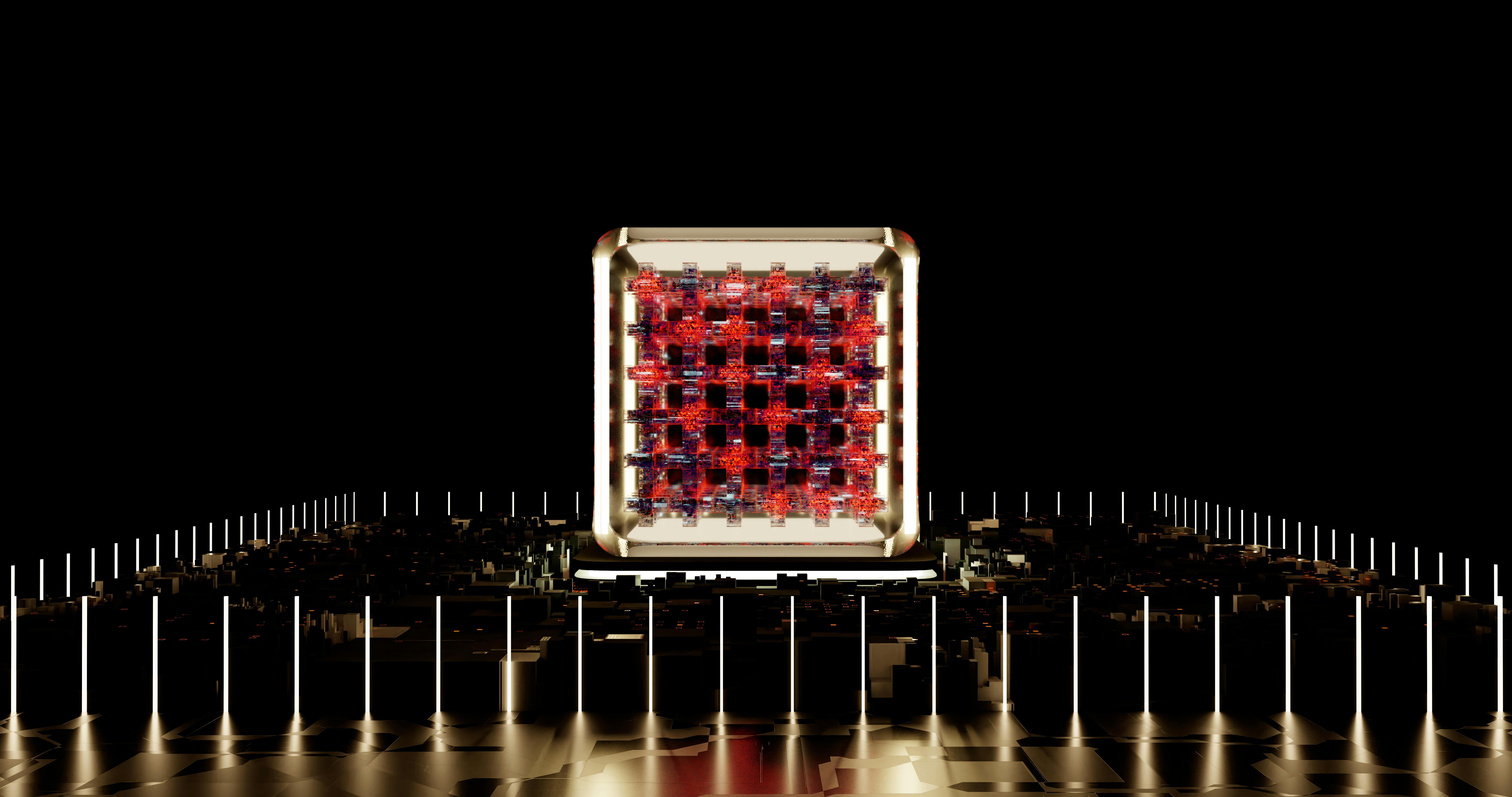 gratis Futuristische Digitale Processor Conceptuele Kunst Stockfoto