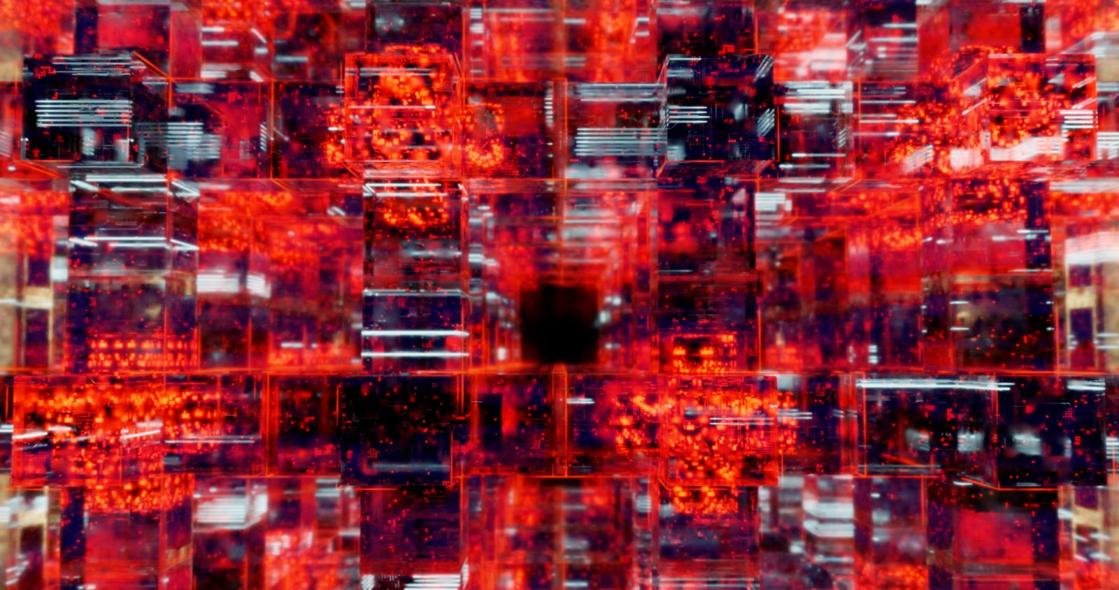 Representação digital de rede de conexões e dados.