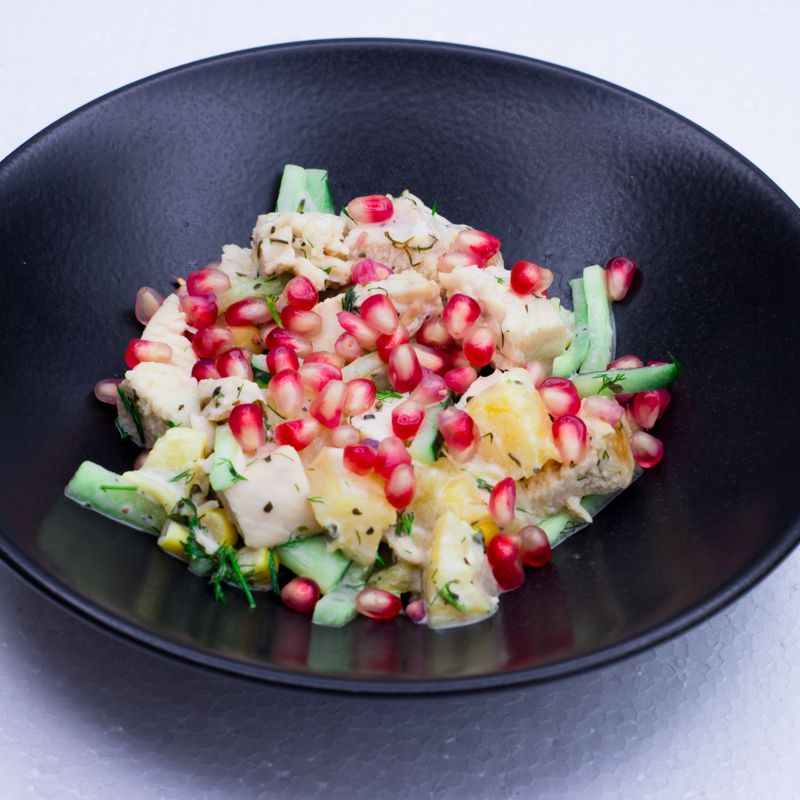 Syrian Cucumber Slaw with Pomegranate and Pistachios