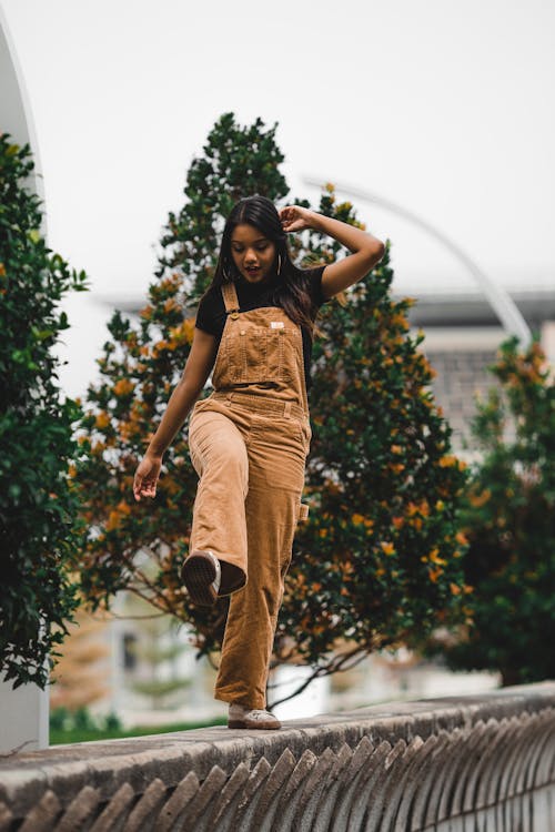 Free Women's Brown Jumpsuit Stock Photo