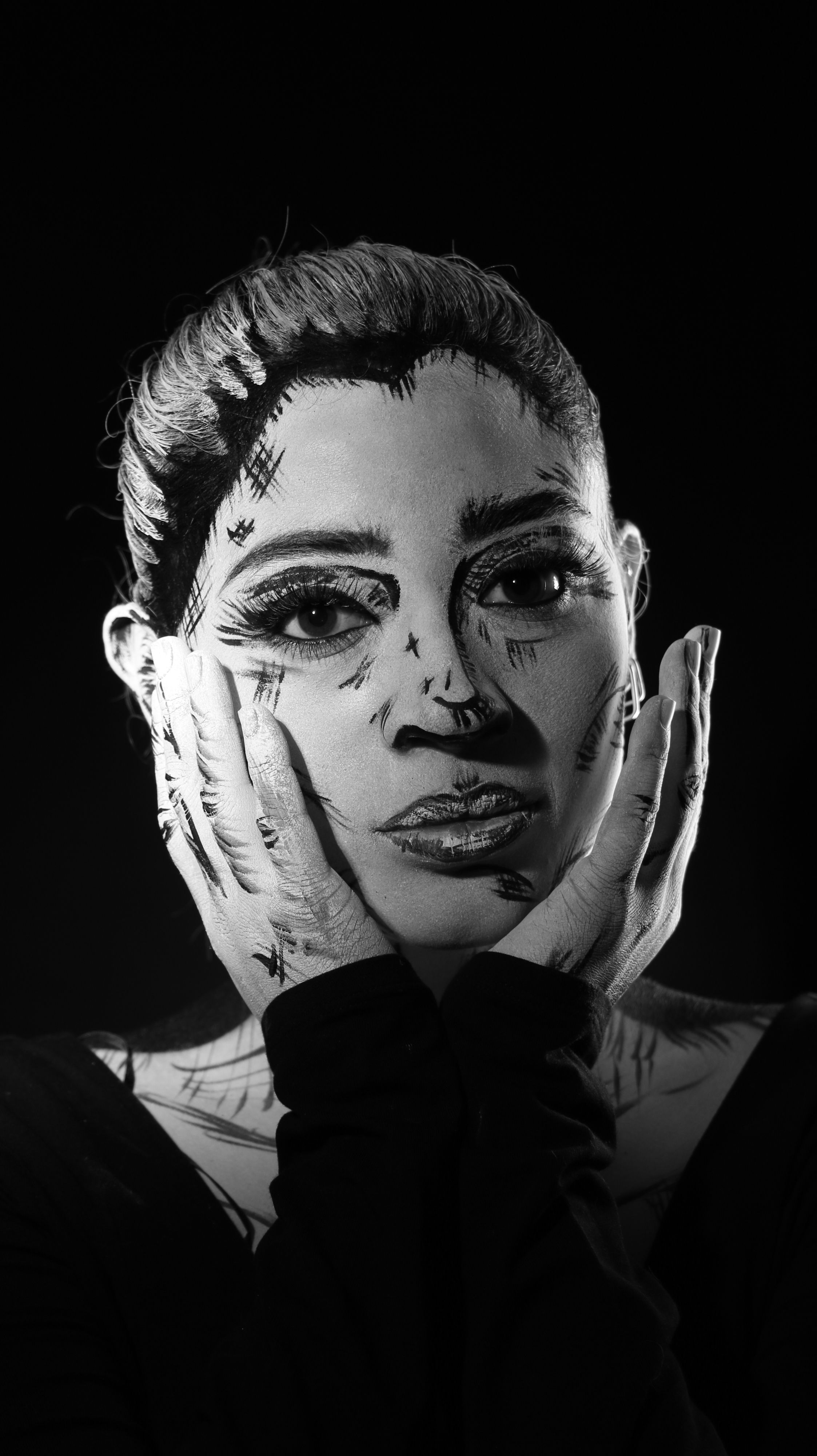 Black and White Artistic Portrait of Woman · Free Stock Photo