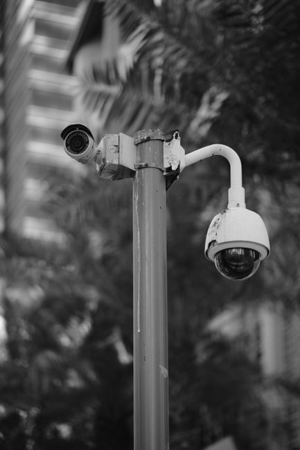 cctv camera street night