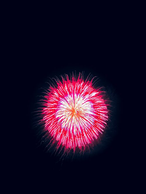 Free A captivating firework burst against the dark sky in Japan. Stock Photo