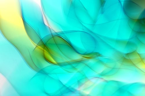 Free Colorful abstract art featuring swirling blue and green waves with yellow hues. Stock Photo