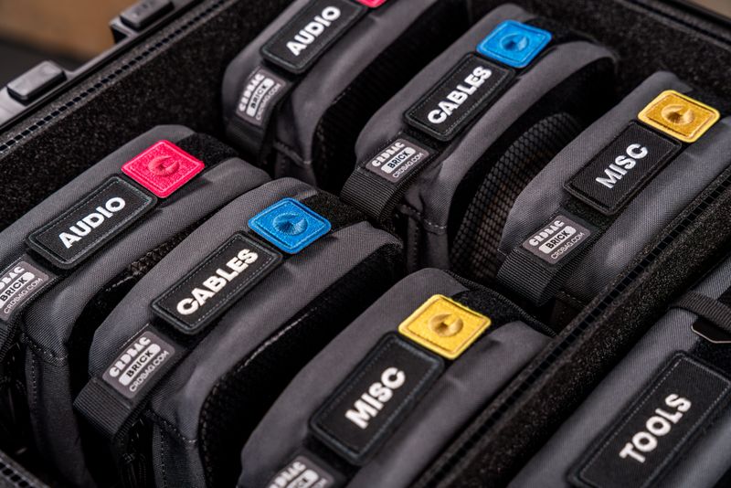 labeled cable tags on a bundle of charging cords