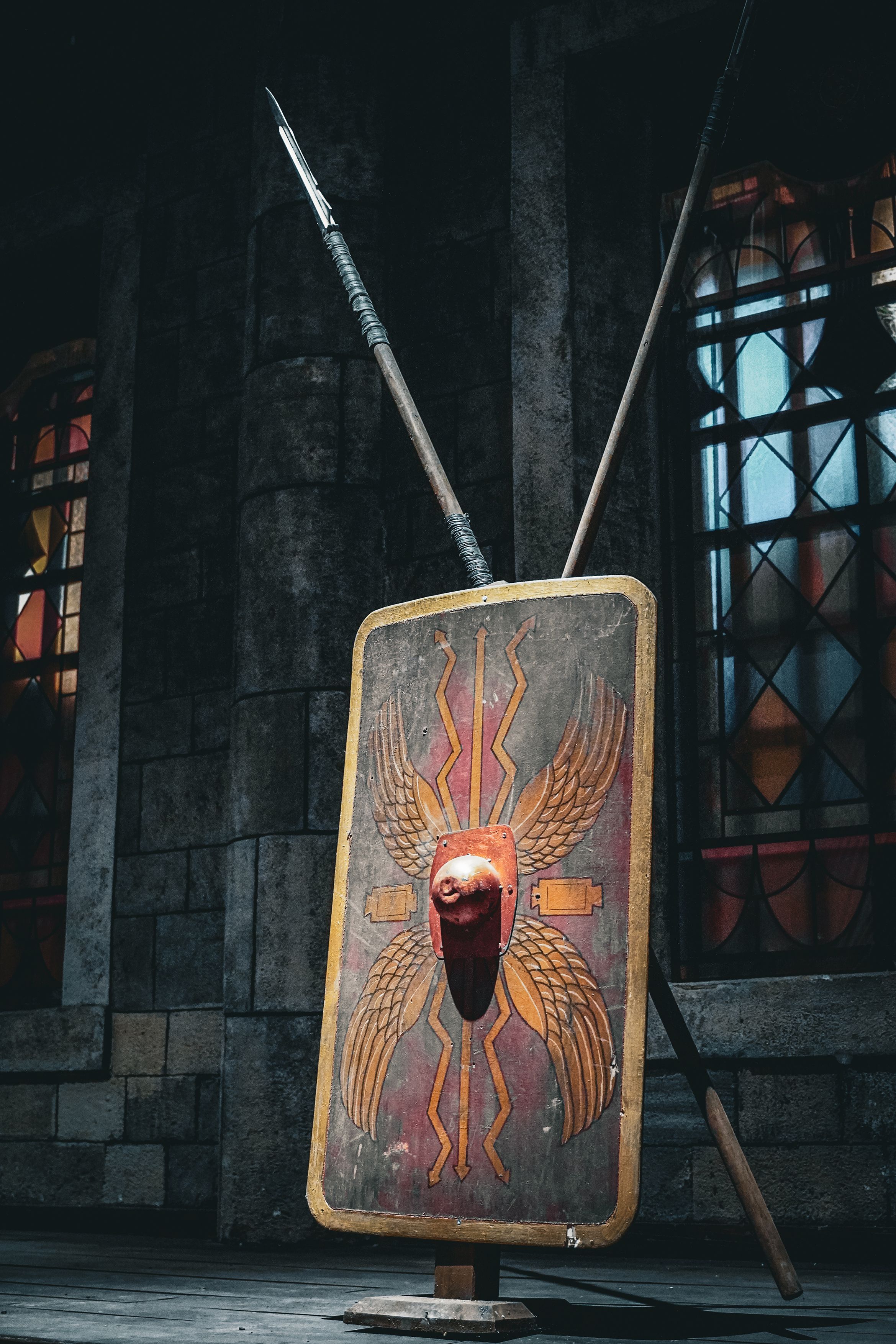 Ancient Roman Shield and Spears in Istanbul · Free Stock Photo