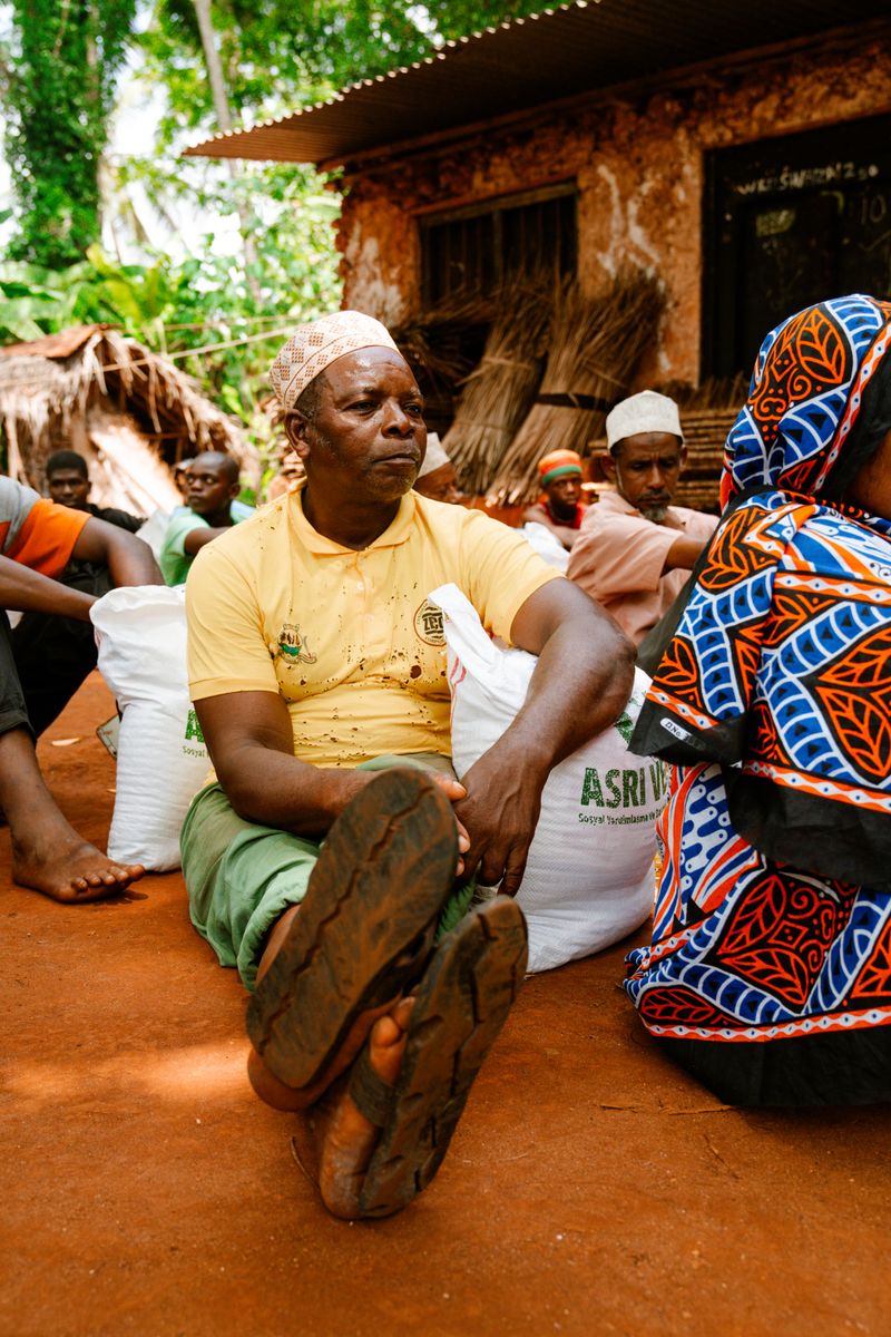 Community gathering in Uganda village