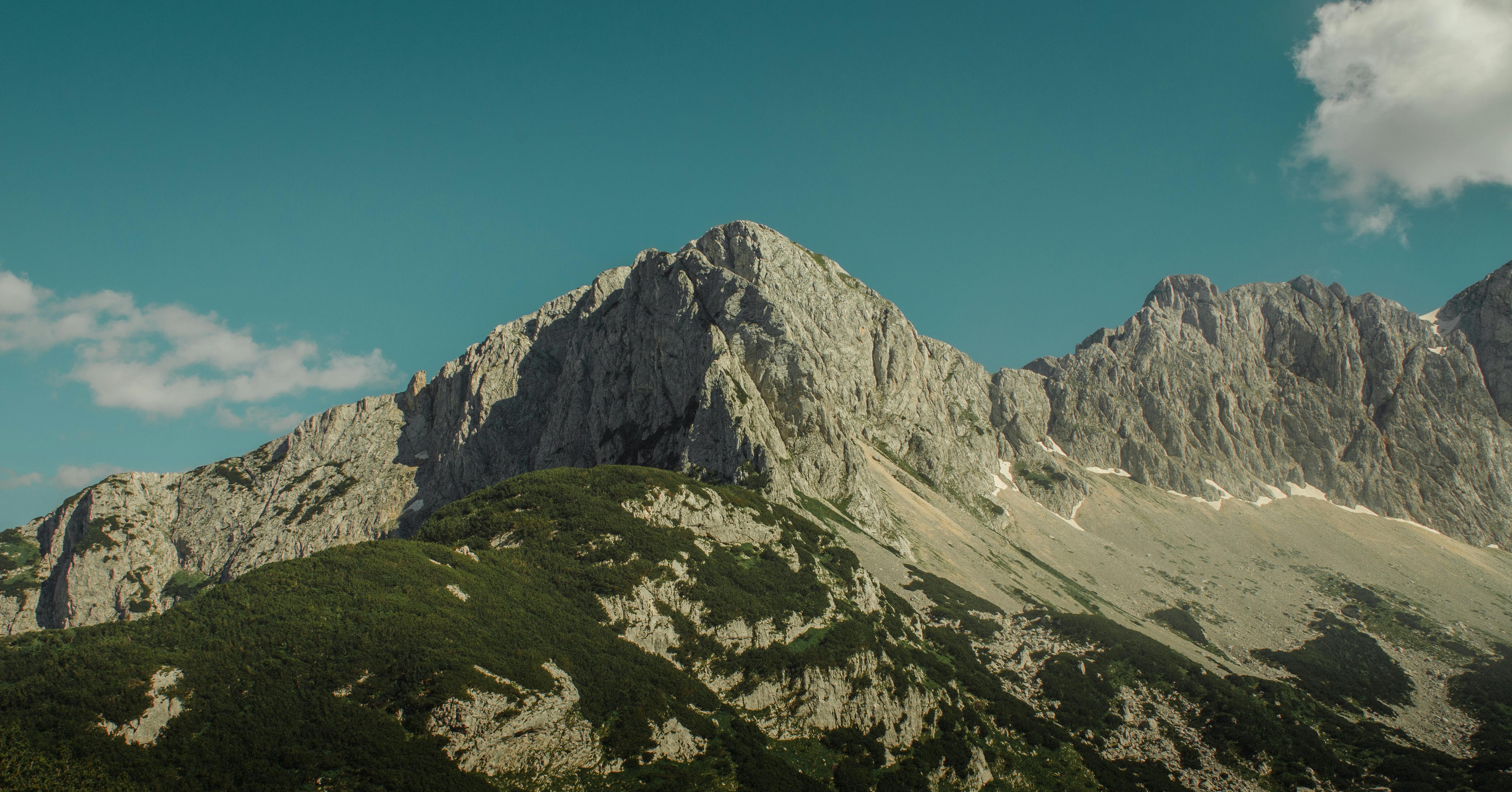 Summer hiking scene in Durmitor National Park with clear mountain lakes