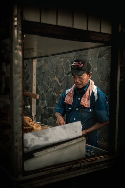 Free Penjual Gorengan  Stock Photo