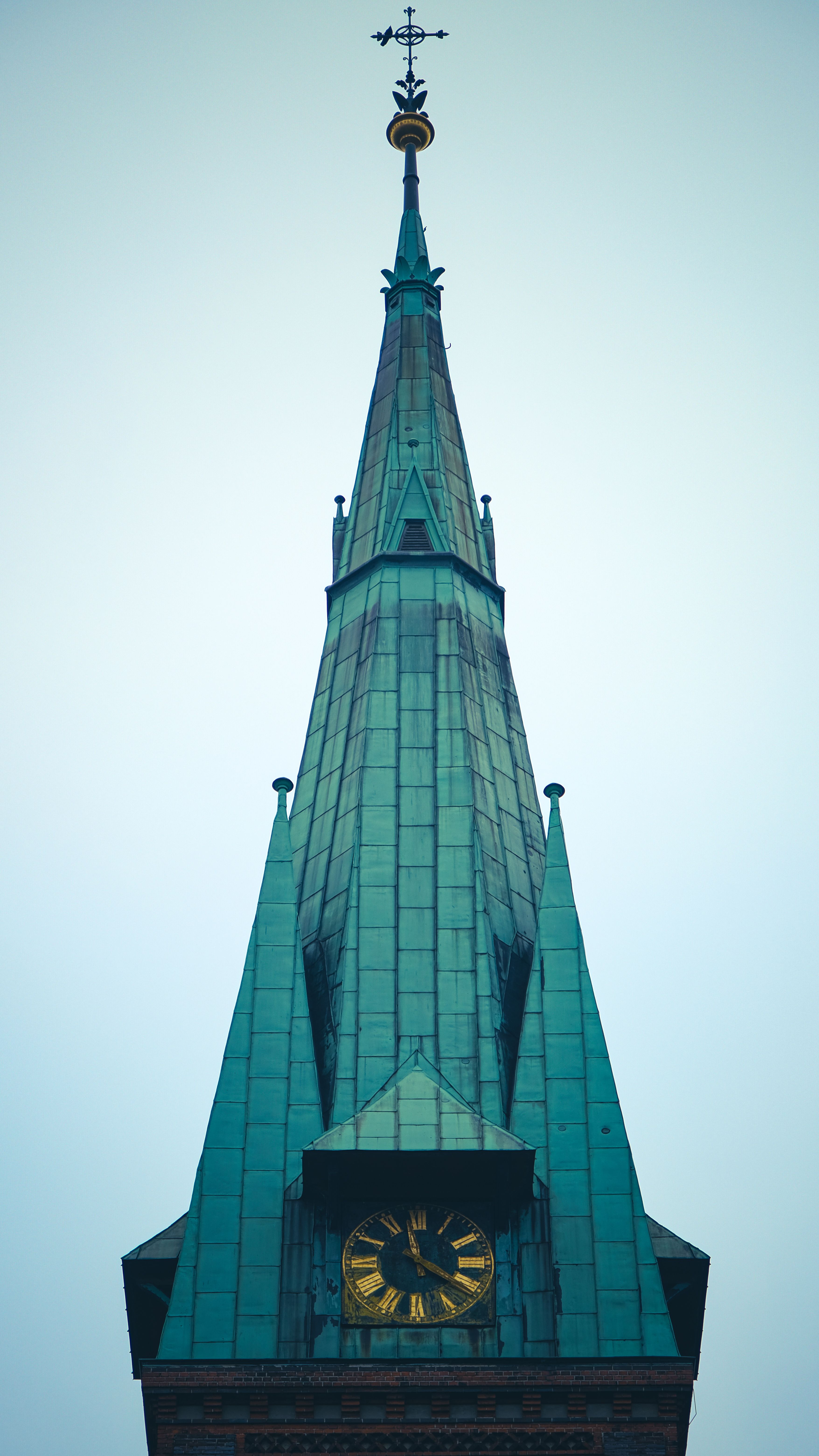 Gothic Church Spire Against Clear Sky · Free Stock Photo