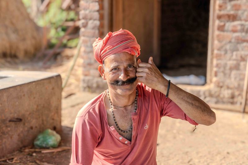 Portrait of a Traditional Indian Farmer Outdoors · Free Stock Photo