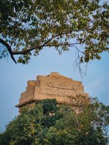 India Gate through the trees