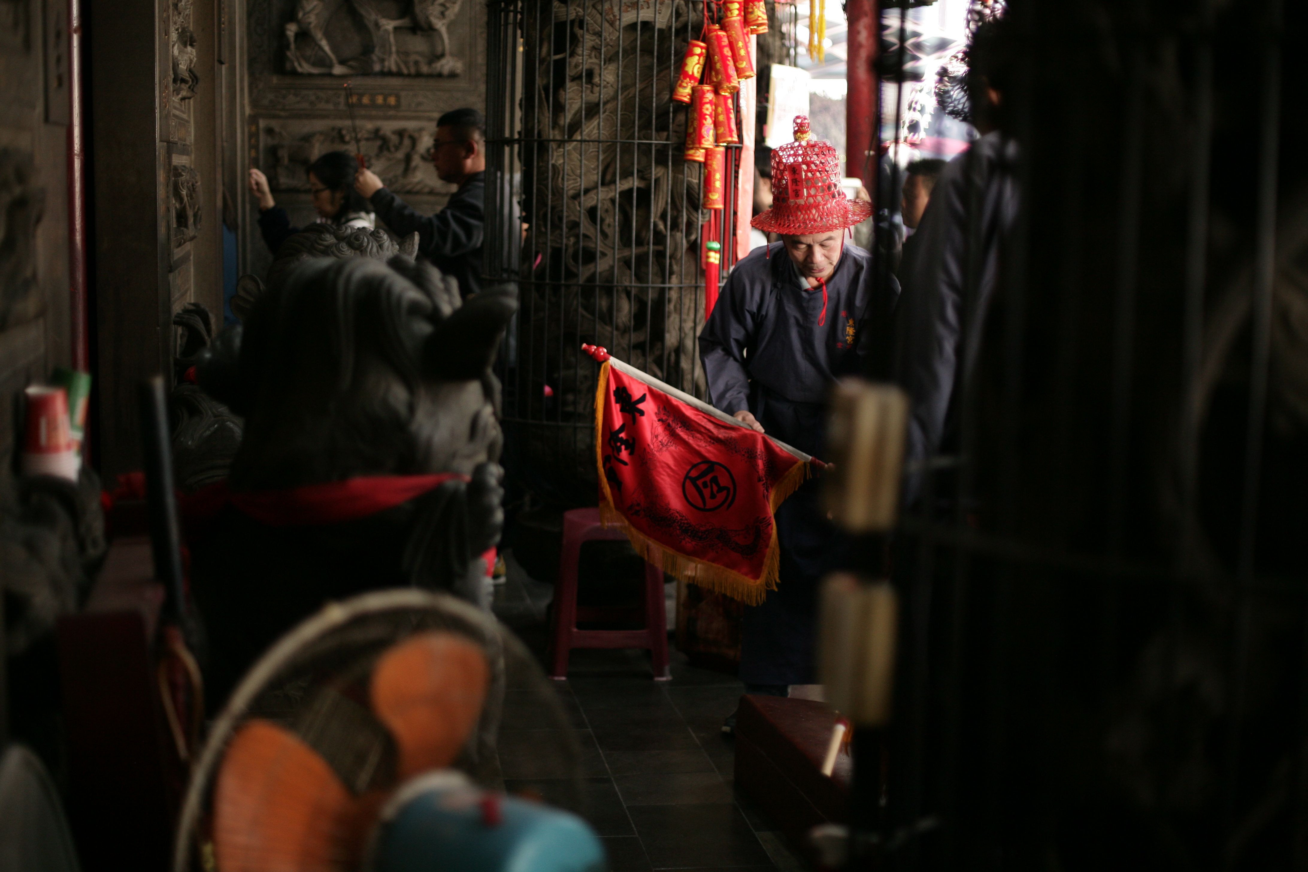 Traditional Ceremony in Asian Temple Interior · Free Stock Photo