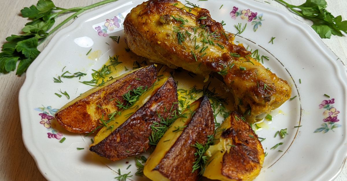 Pollo al horno con mostaza y miel (light) Pollo al horno con mostaza y miel (light)