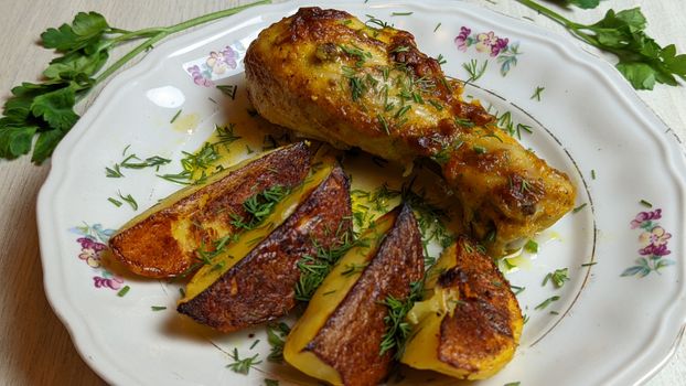 With Potatoes Chicken