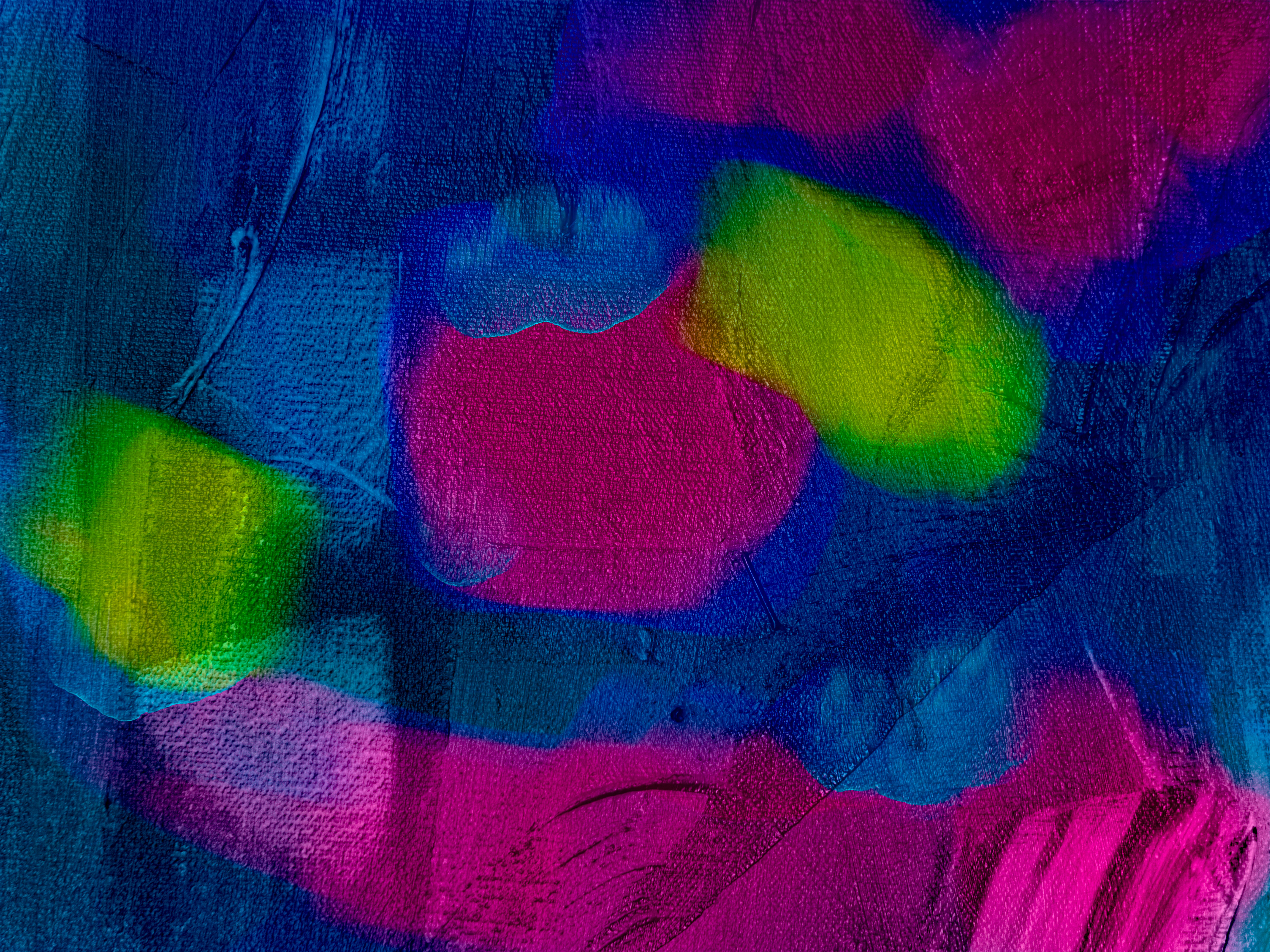 Colorful abstract expressionism painting with dynamic strokes.