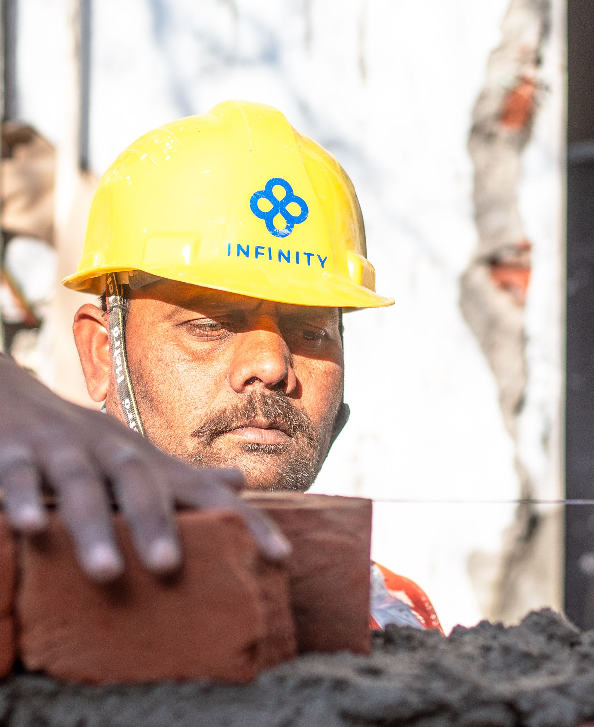Construction crew on a building site