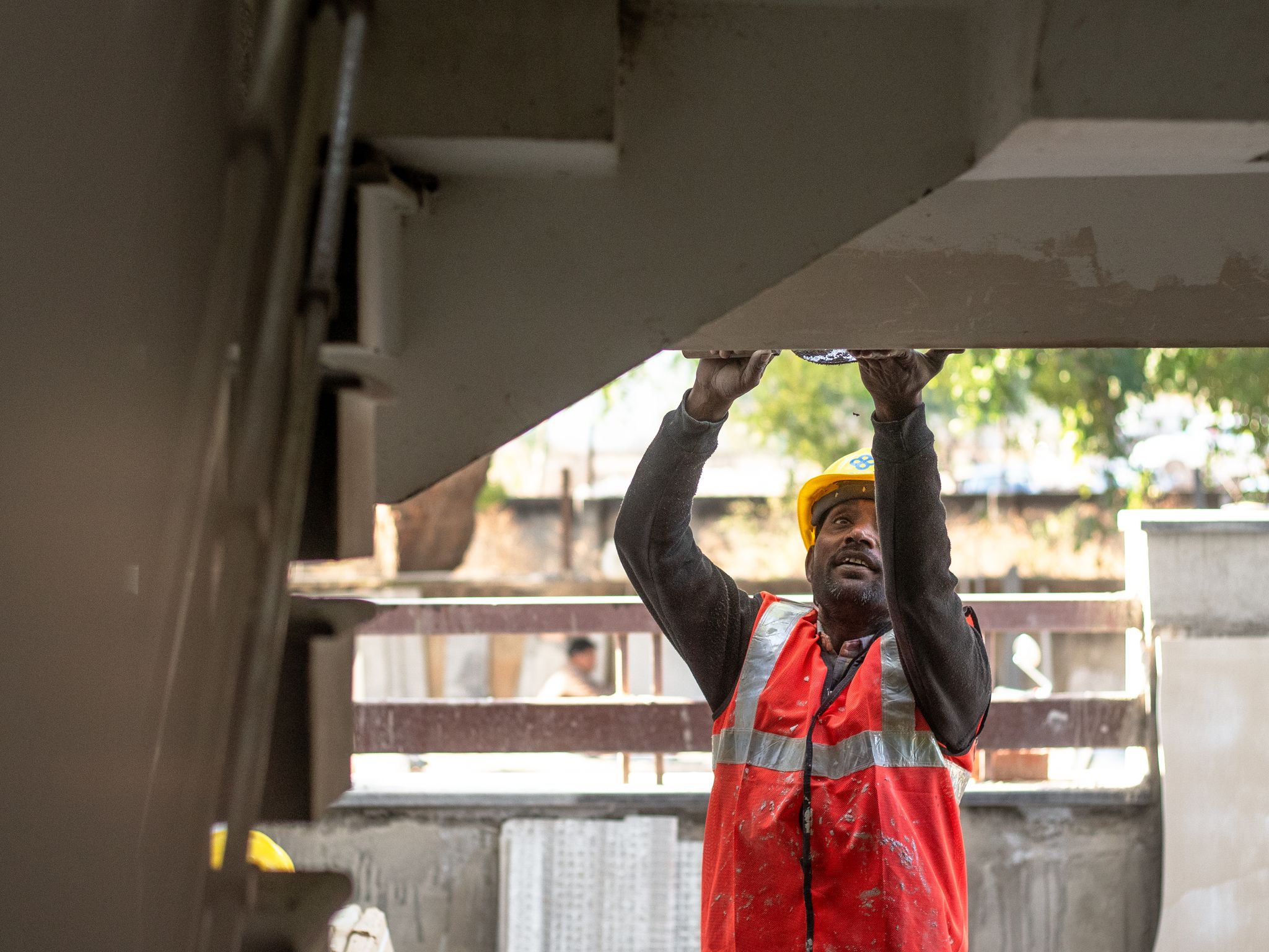 Construction crew on a building site