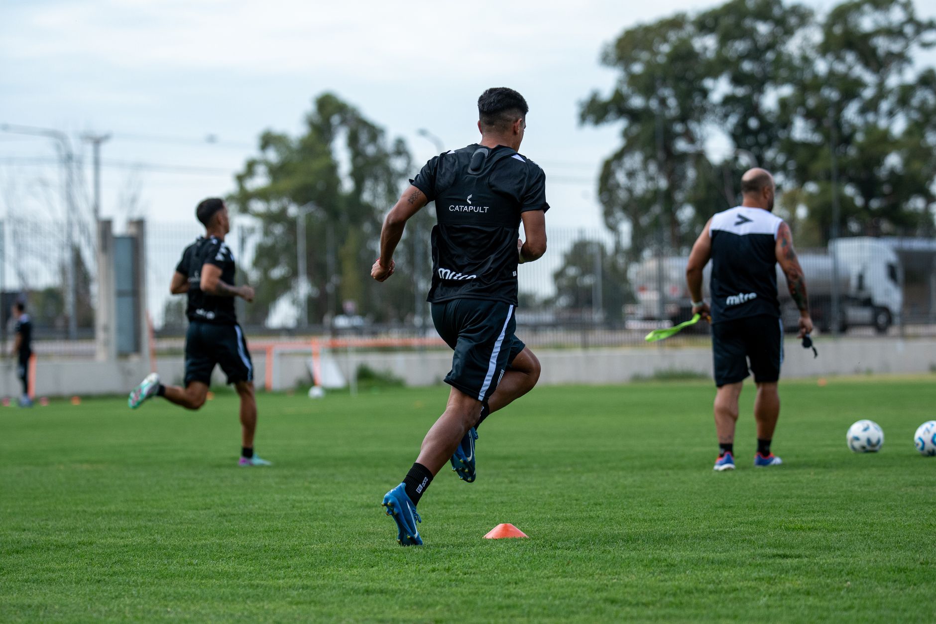heart rate monitor watch during soccer training session