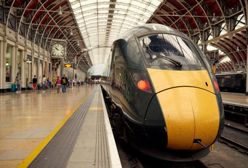 Black and Yellow Train Close-up Photography