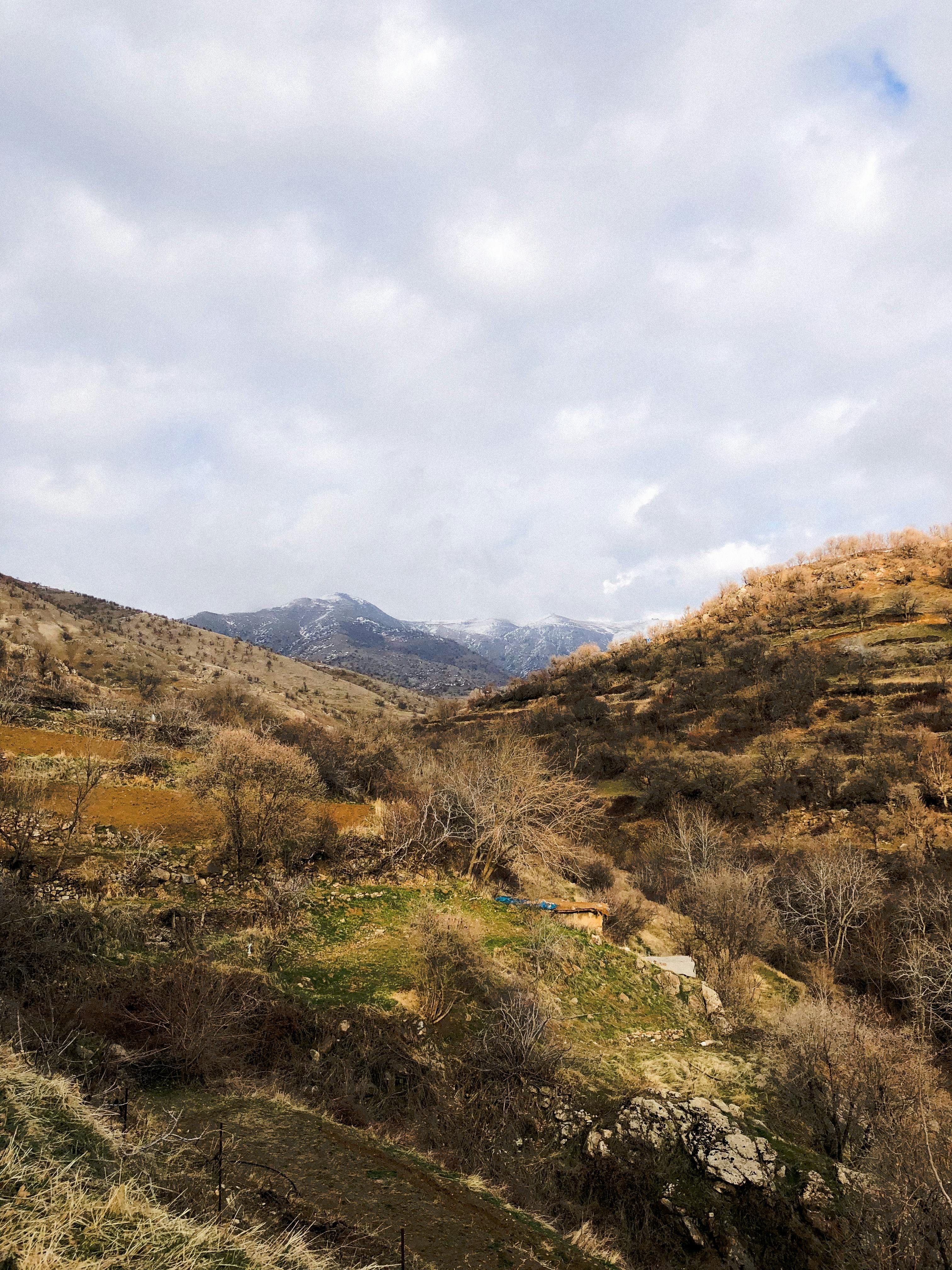 Scenic Mountain Landscape with Cloudy Sky · Free Stock Photo