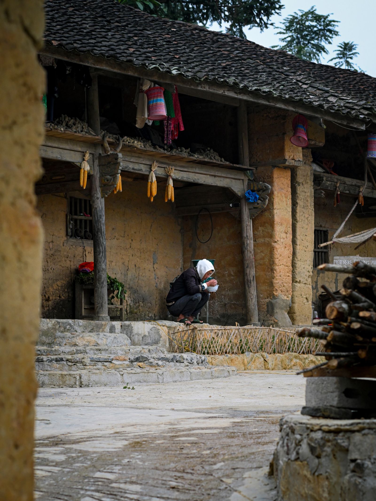 Traditional village life in Ha Giang with local culture and mountain houses