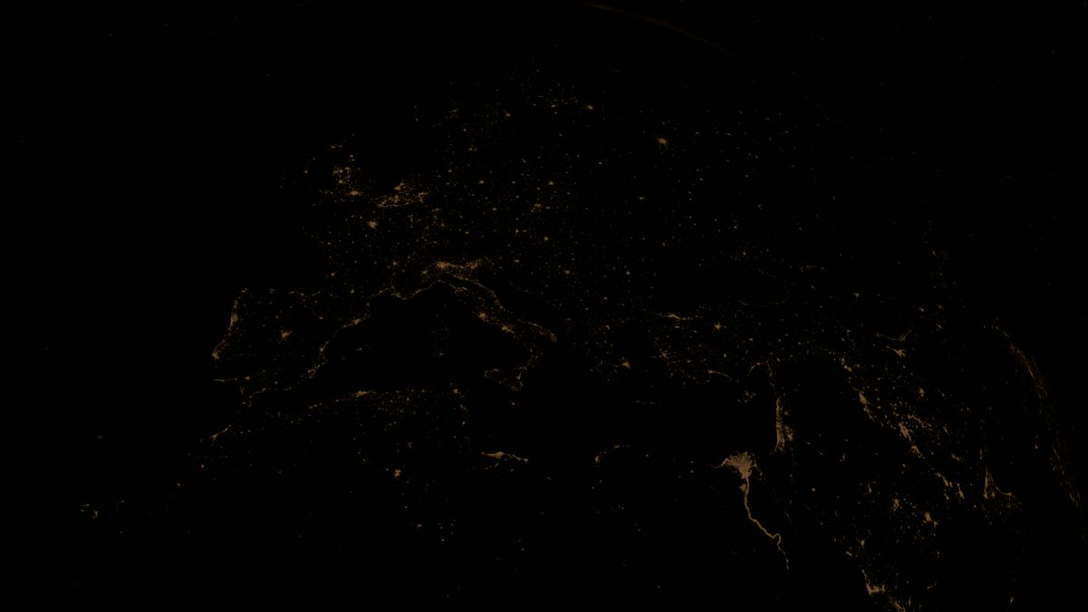 Earth's city lights seen from orbit at night — photo by Zelch Csaba on Pexels