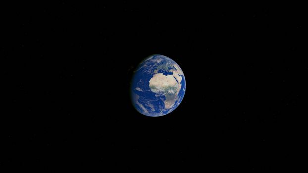 Globe captured from space highlighting continents and oceans against the dark void.