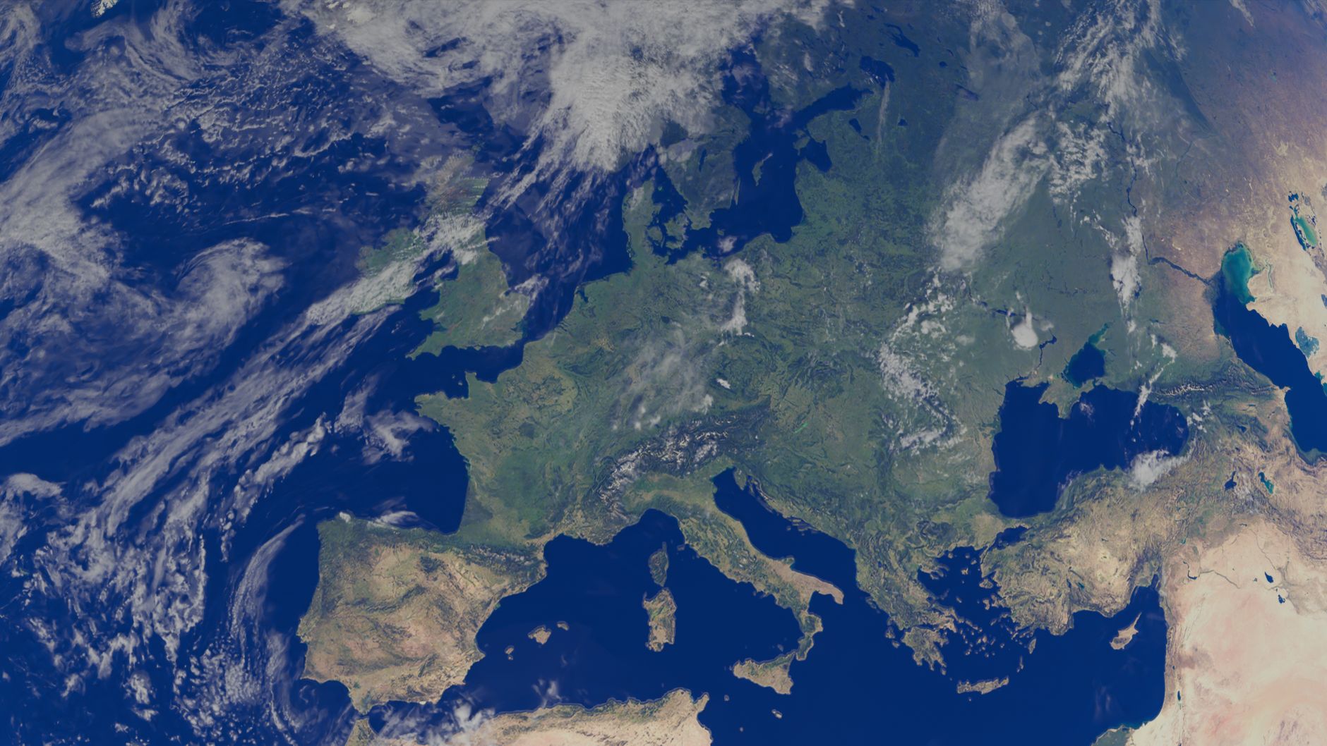 Visualização digital de um mapa de satélite em tela de computador