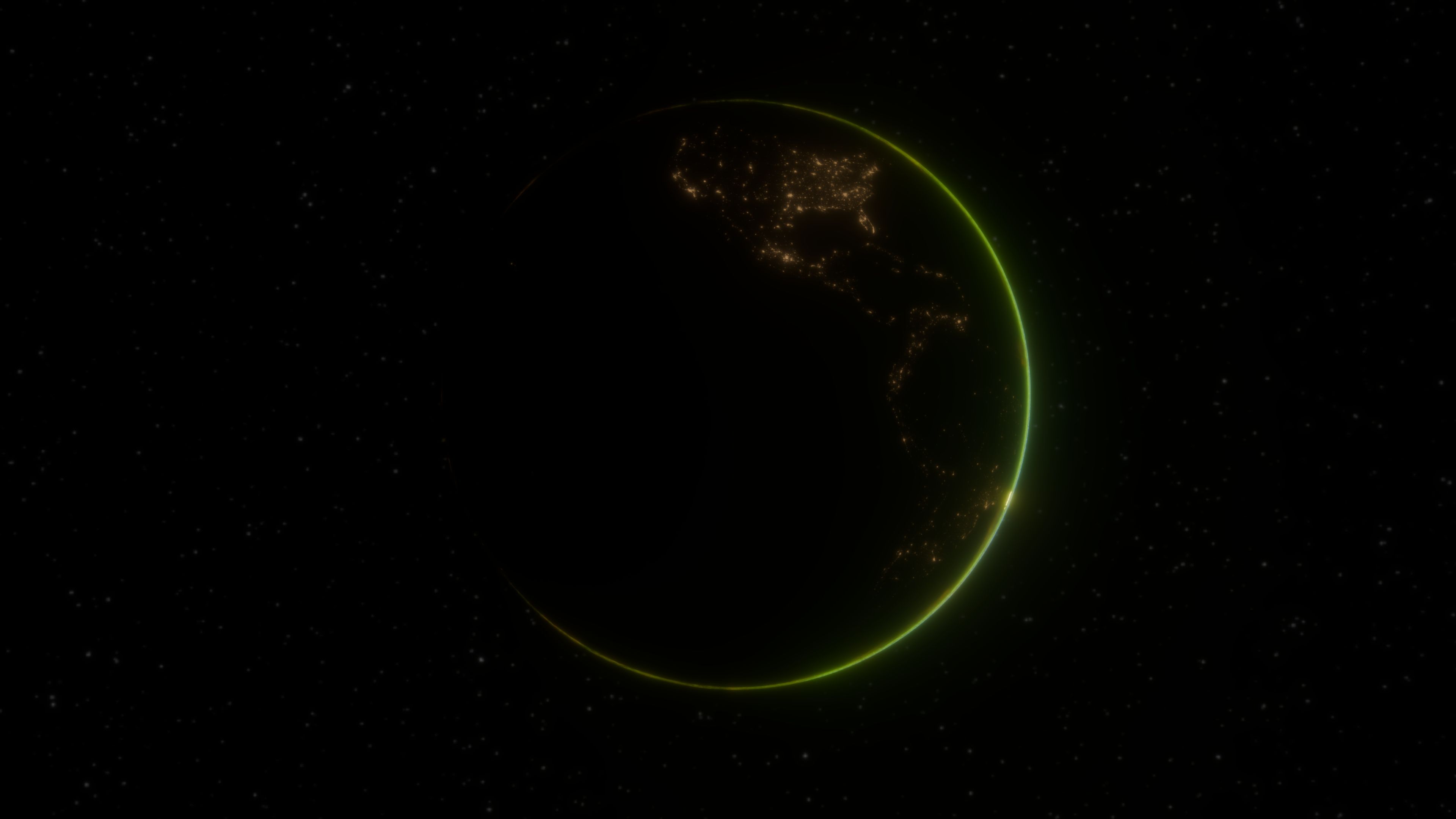 Earth at Night with City Lights from Space · Free Stock Photo