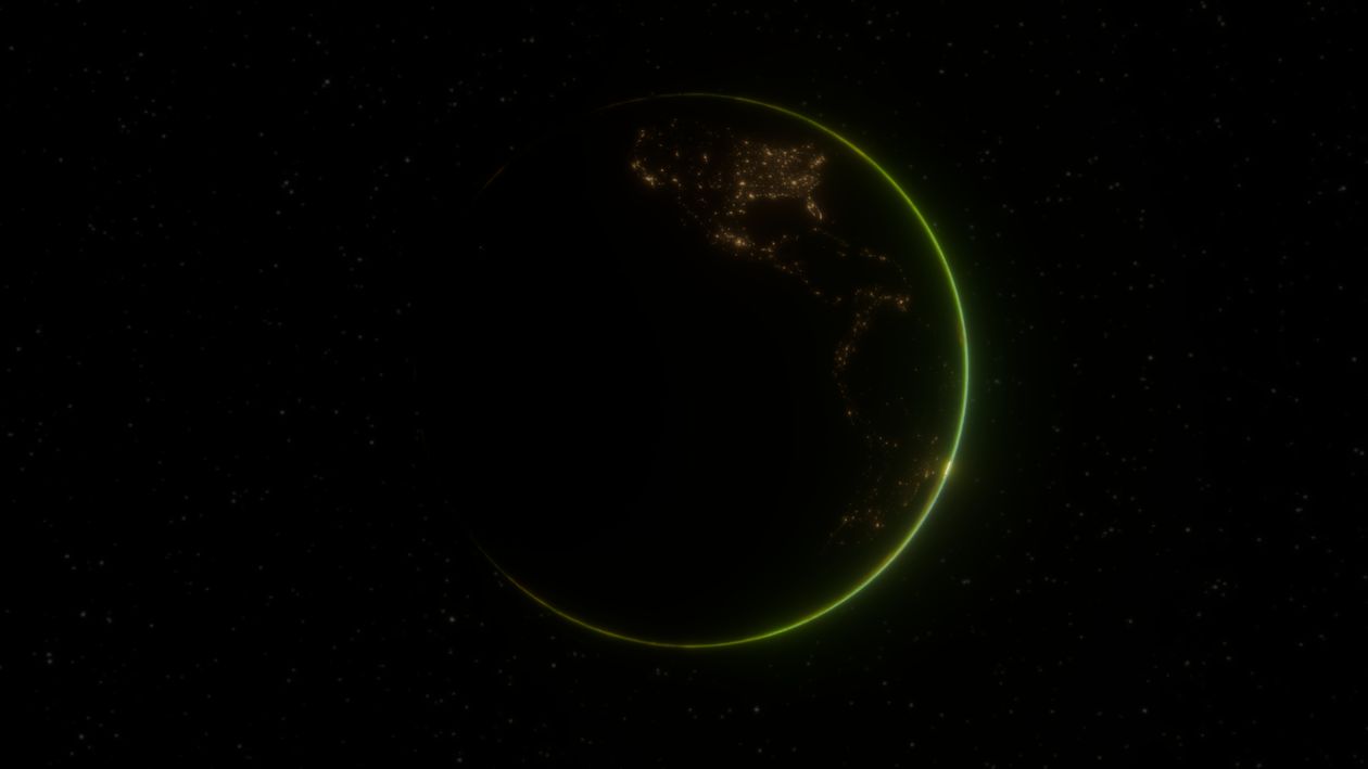 Earth at Night with City Lights from Space · Free Stock Photo
