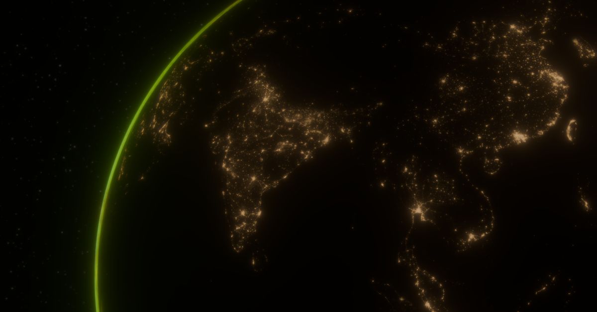Map of the world with glowing lines connecting major cities representing a future quantum network
