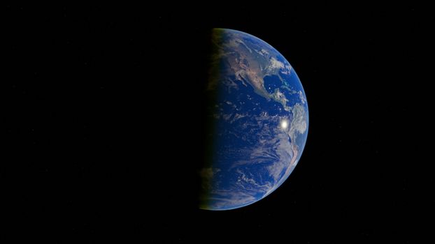 Breathtaking image of planet Earth from space, showcasing continents and oceans.