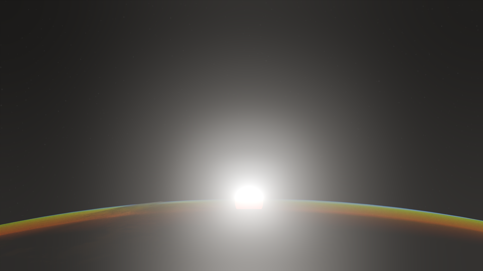 Stunning view of Earth's sunrise from space, capturing the beauty of dawn beyond our planet.