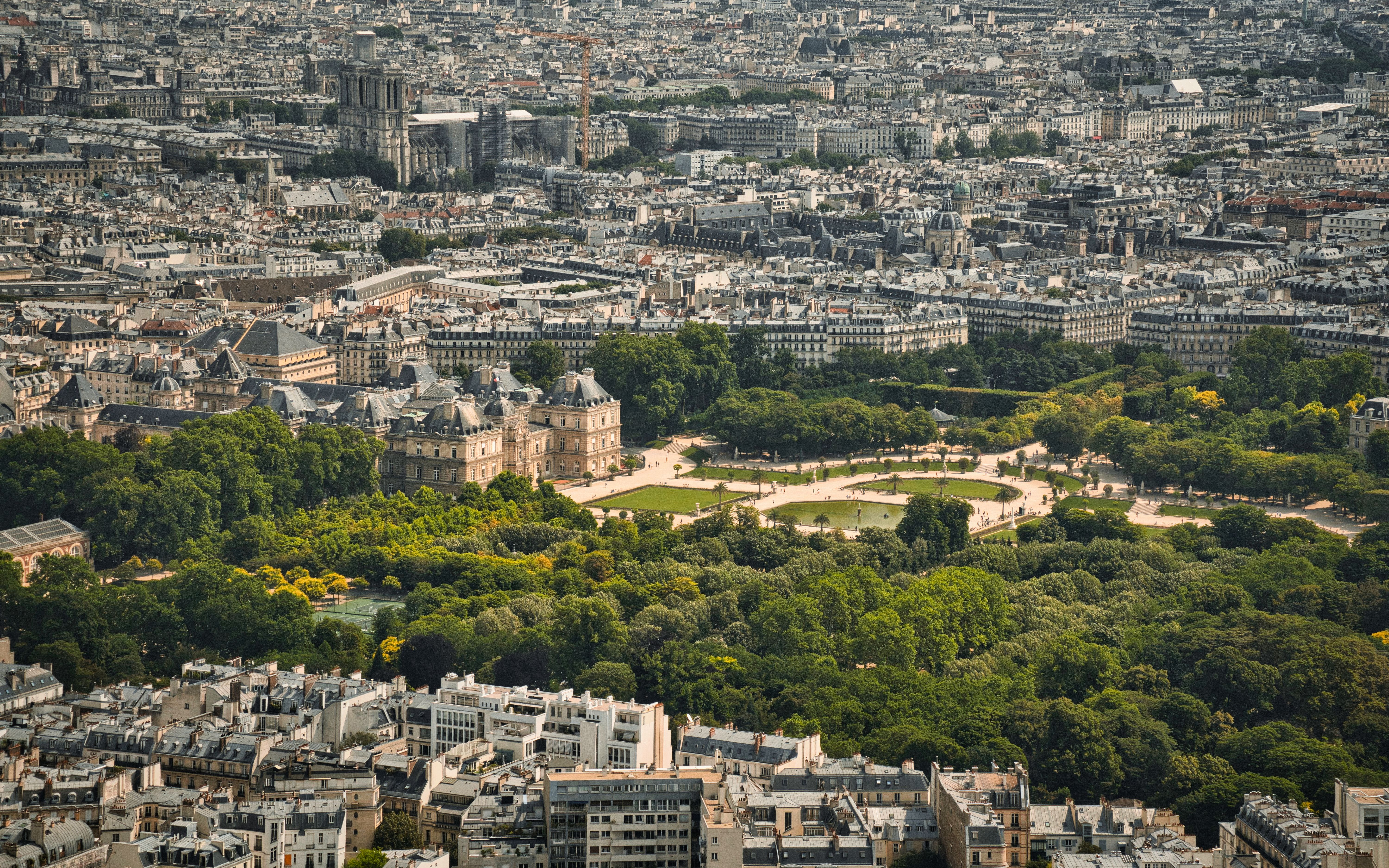 Aerial View of Luxembourg Gardens in Paris · Free Stock Photo