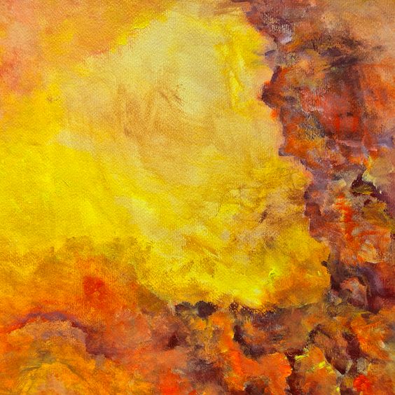 Ochre (Deluxe) album artwork — abstract painting in warm yellow and orange, photo by Anne van der Valk on Pexels