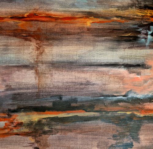 Free Abstract artwork featuring warm earthy tones and fluid brushstrokes. Stock Photo