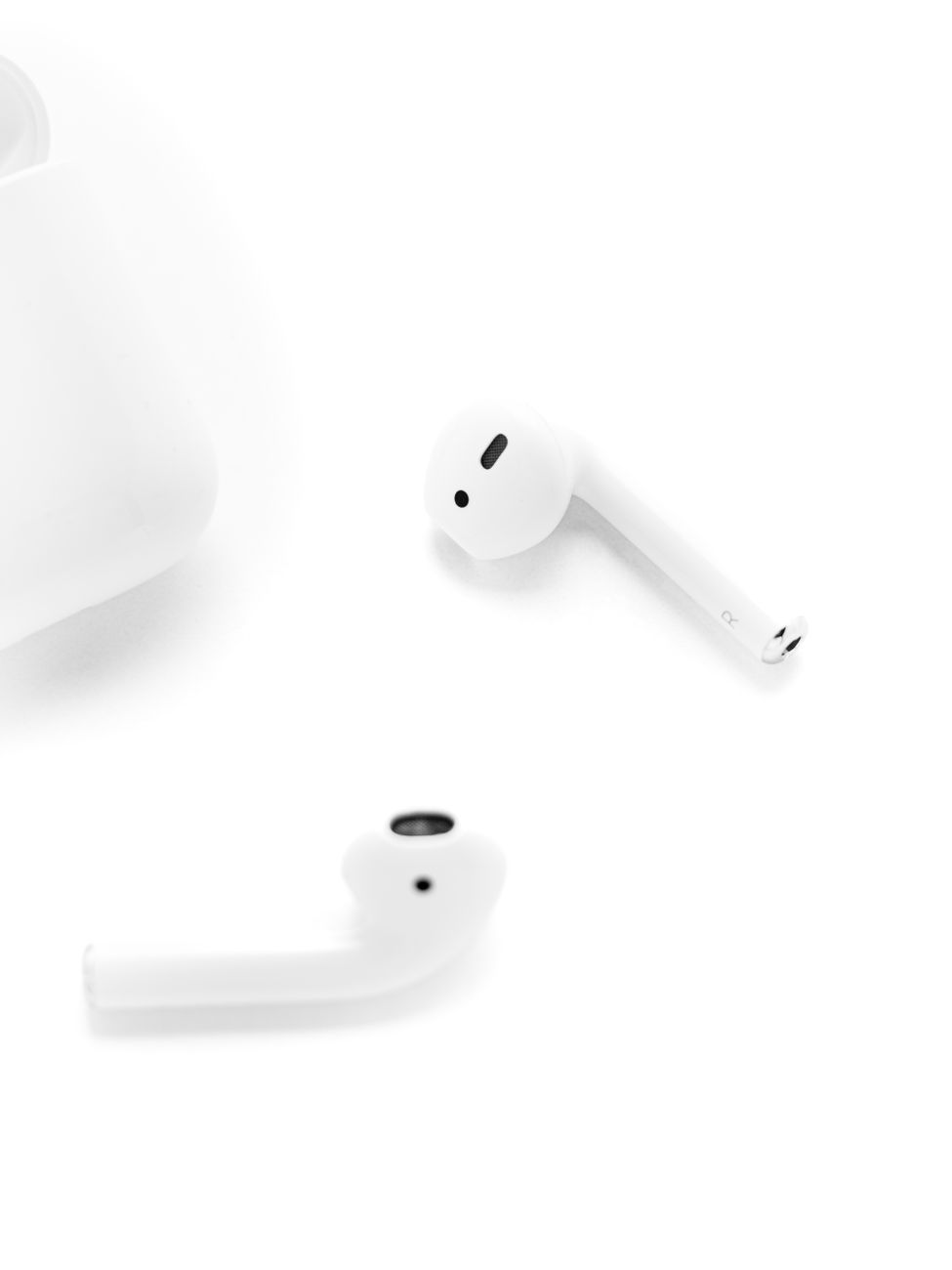 High-quality image of wireless earbuds showcasing minimalist design on a white backdrop.. pexels, high, quality