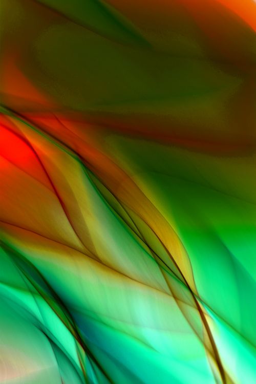 Free Dynamic abstract image featuring vibrant waves of red, green, and yellow hues. Stock Photo