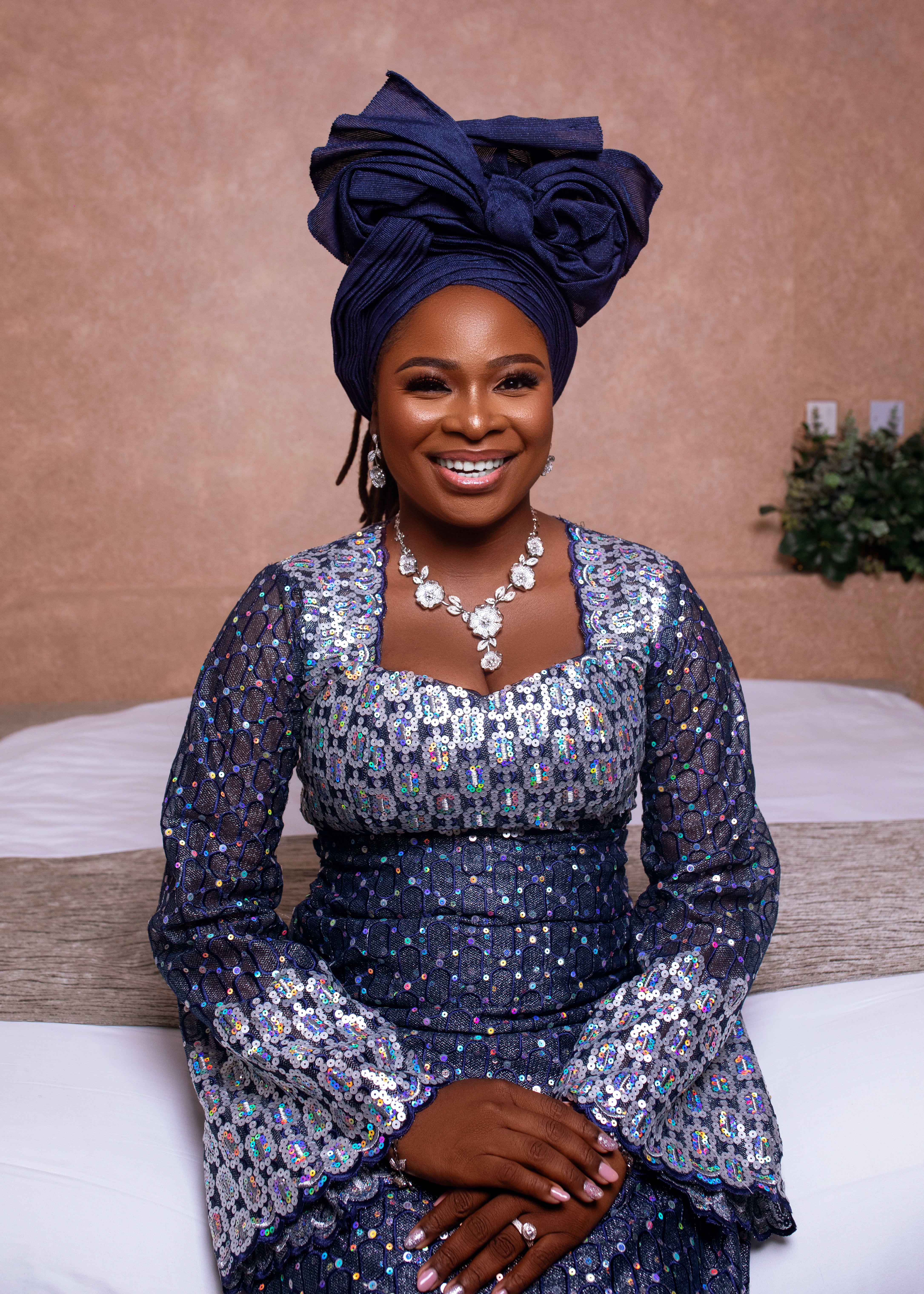 Elegant Woman in Traditional Nigerian Attire  Free Stock Photo